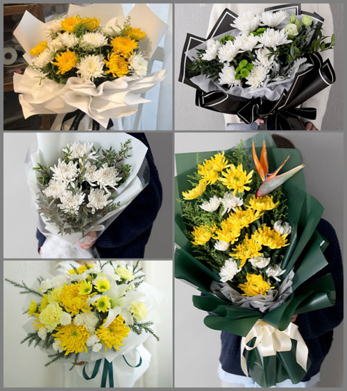 山东莱芜莱城区鹏泉街道小故事社区白事花束代送